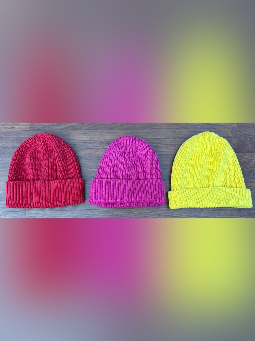 Primary Kids Ribbed Knit Beanie Hat Lot